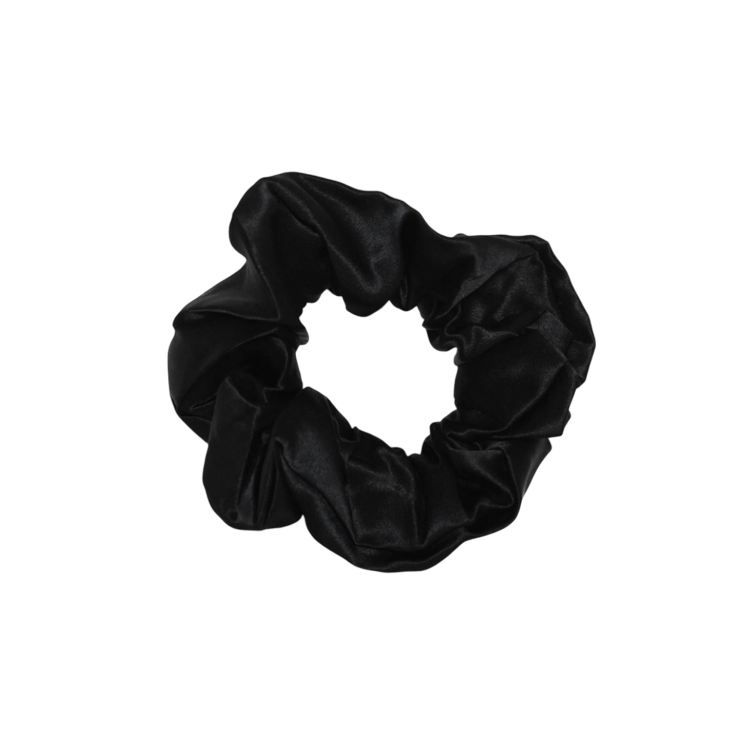 100% Silke Scrunchies / 5 cm/ Sort